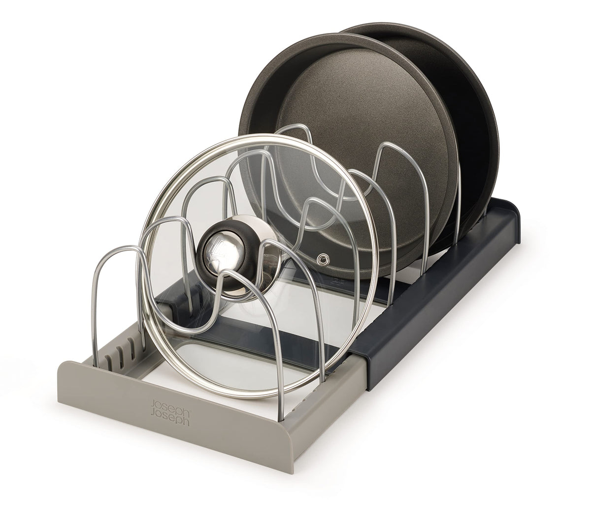 Joseph Joseph DrawerStore expanding frame organizes pans and lids for easy access