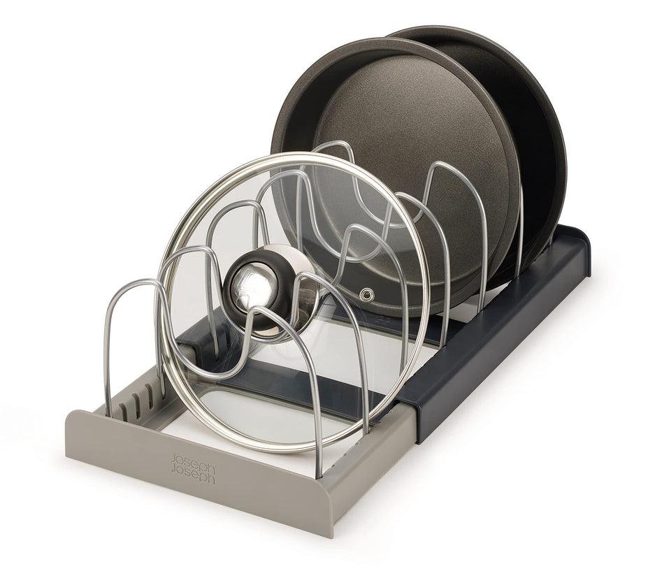 Joseph Joseph DrawerStore expanding frame organizes pans and lids for easy access