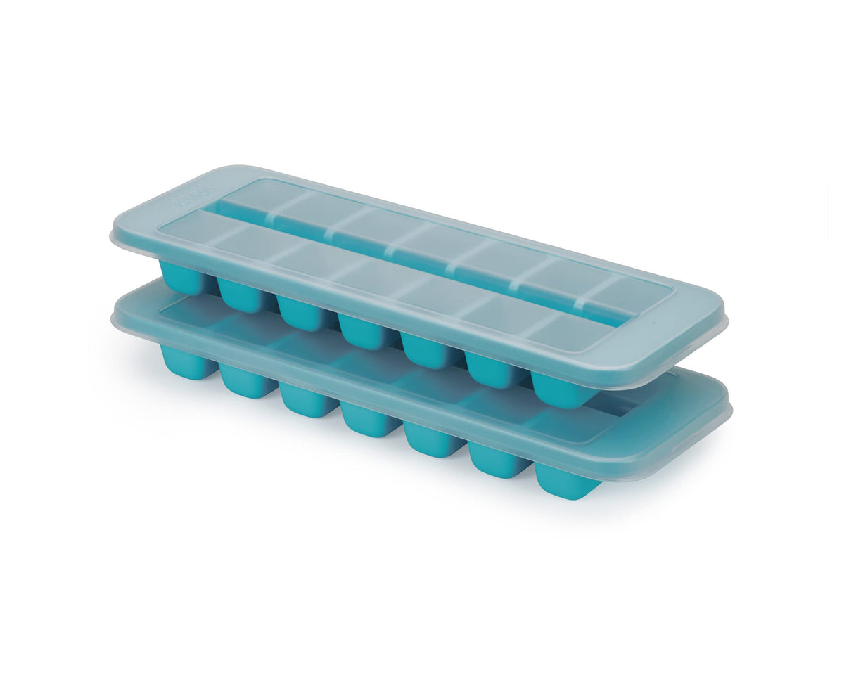 Joseph Joseph Flow ice tray showing linked cavities for easy filling