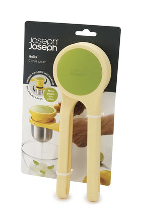 Joseph Joseph Helix Citrus Press compact storage saves counter space during meal prep.
