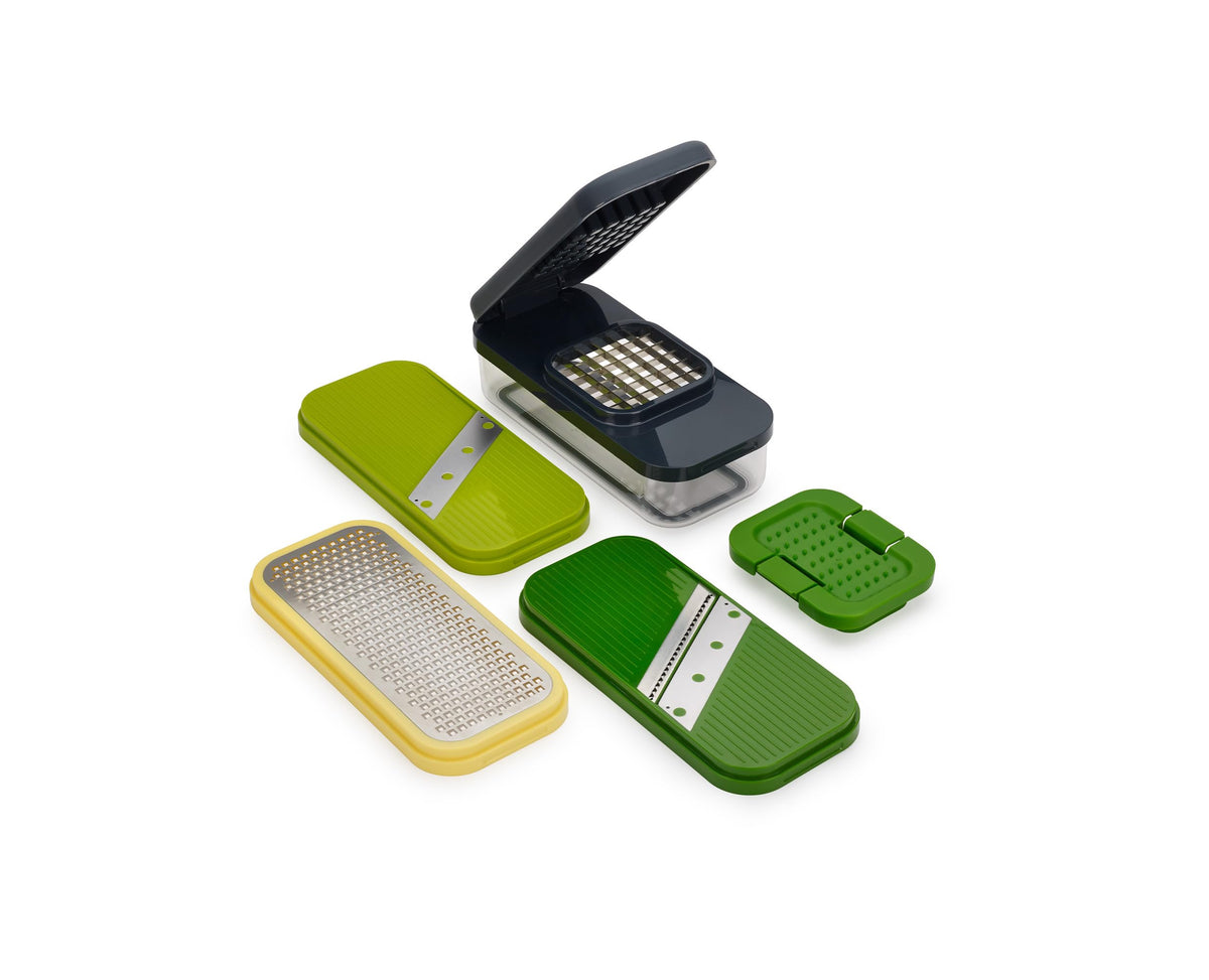 Joseph Joseph Multi-Prep 4-in-1 top view shows compact, versatile prep blades.