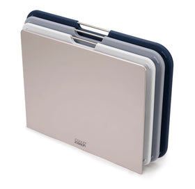 Joseph Joseph Nest large cutting-board set with color coding for organized prep.