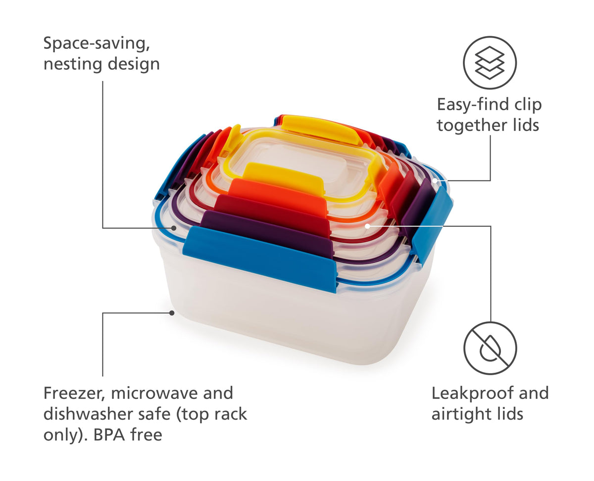 Joseph Joseph Nest Lock 37 oz container keeps leftovers secure.