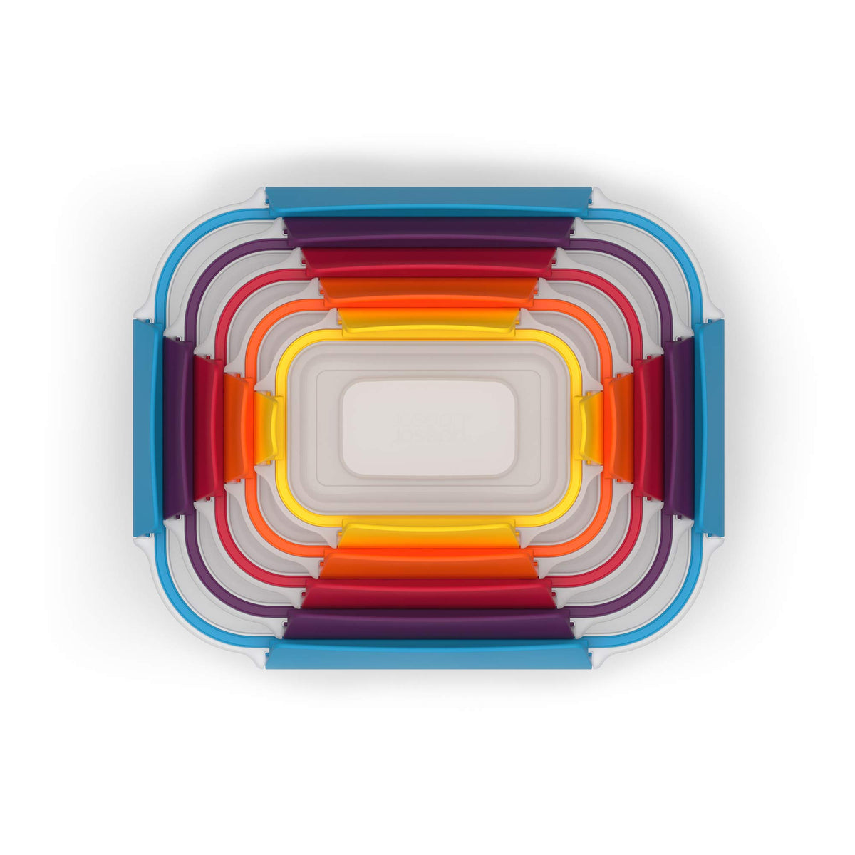 Joseph Joseph Nest Lock color-coded set simplifies lid-to-container matching.