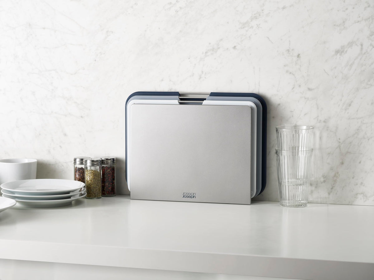 Joseph Joseph stand design keeps counters tidy and surfaces accessible.