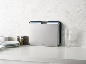 Joseph Joseph stand design keeps counters tidy and surfaces accessible.