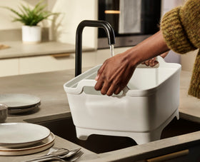 Joseph Joseph Wash and Drain bowl with built-in strainer for debris separation