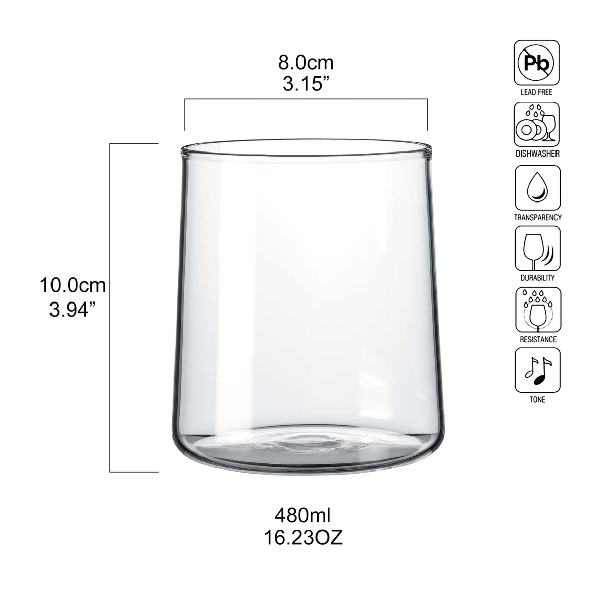 Joseph Sedgh Collection emerald green tumbler provides a color accent for juice and cocktails.