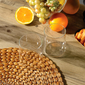 Joseph Sedgh Collection tapered glass tumbler features crystal clarity and modern silhouette.