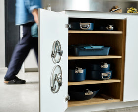 Joseph Joseph Space Lid Holder cabinet-door installation enables tool-free mounting