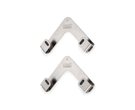 Joseph Joseph Space Lid Holder wall-mount back view shows organized lid storage