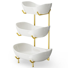 Josmimic modern ceramic bowl with gold accents enhances any countertop