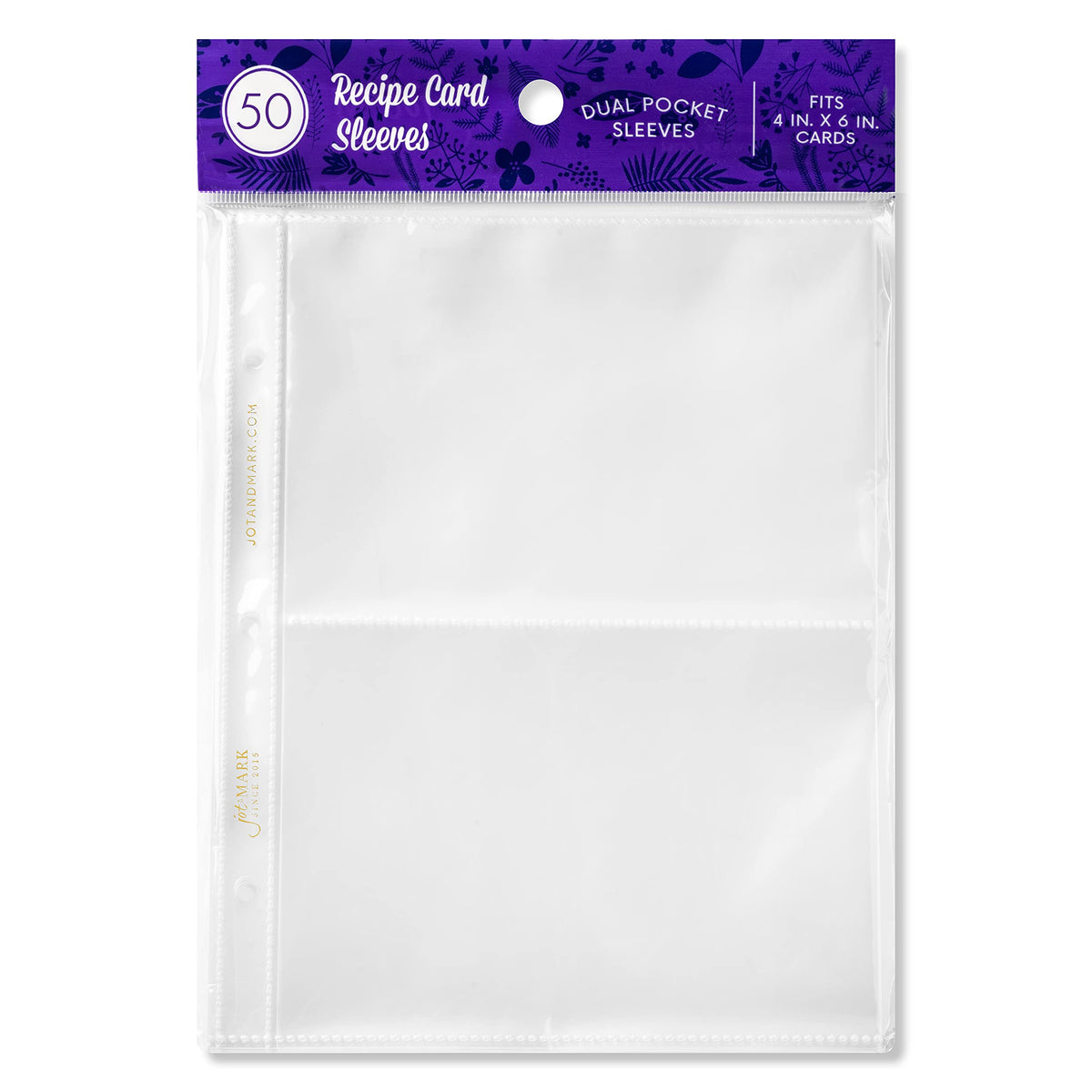 Jot & Mark binder page protectors for 4x6 cards keep recipes neat and protected.