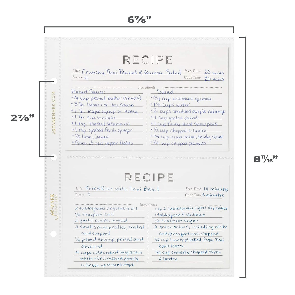 Jot & Mark crystal clear archival sleeves safeguard memories and photos.