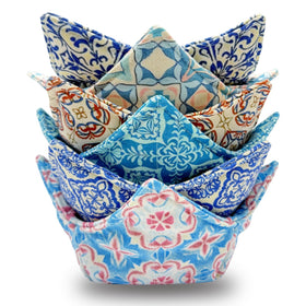 JounLoin bowl cozy set of 6 protecting hands during microwave reheating.