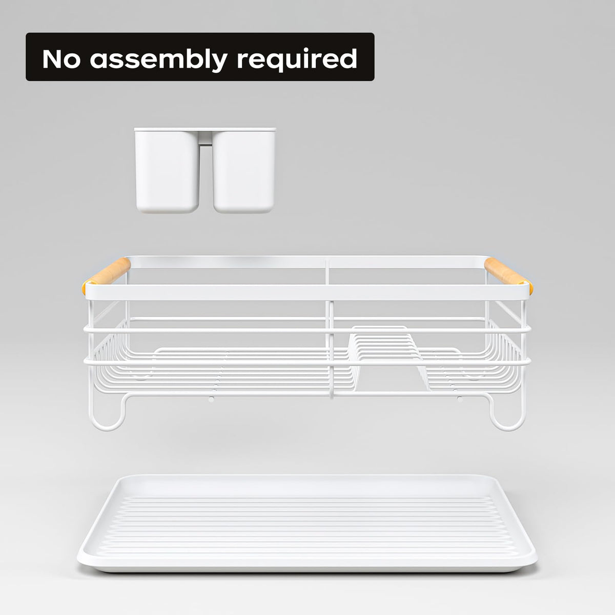 jouzevic dish rack white finish brightens counters and speeds drying