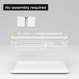 jouzevic dish rack white finish brightens counters and speeds drying