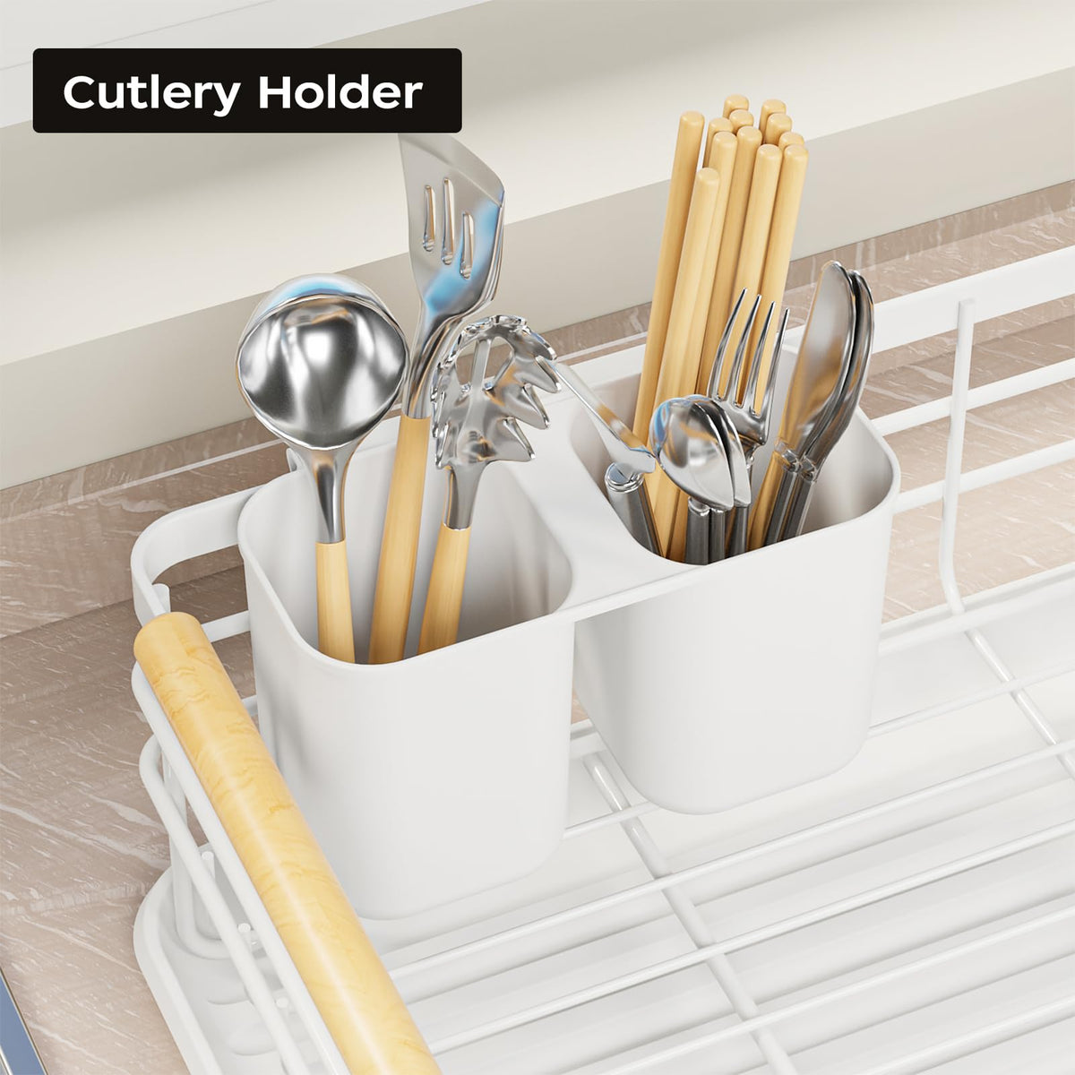 jouzevic small-dish-drying-rack fits compact spaces while organizing dishes