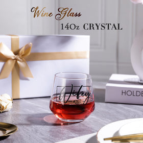 JOVGANK Custom hand blown glasses in a thoughtful gift set