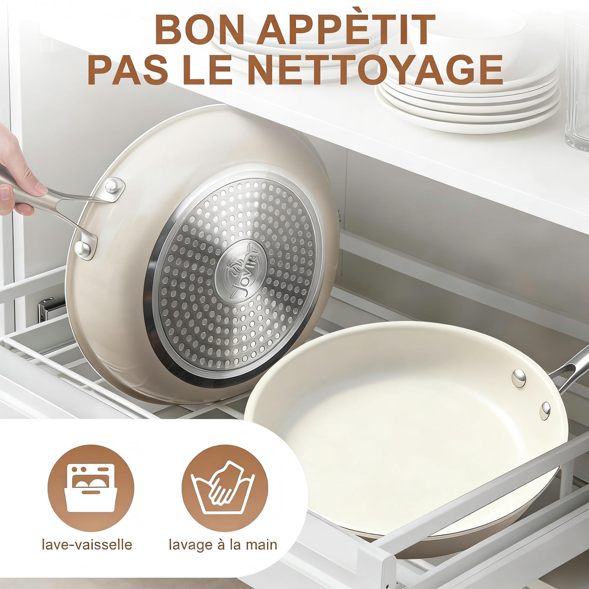 Jovire dishwasher-safe pan for busy kitchens.
