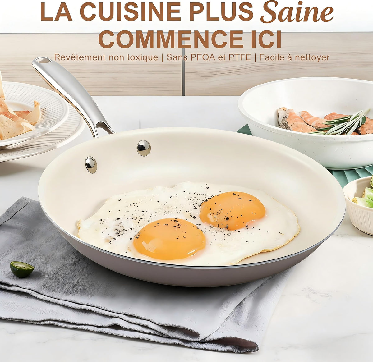 Jovire egg-release surface helps fry eggs without sticking.