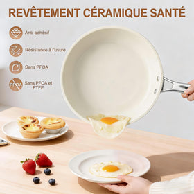Jovire oven safe pan suitable for finishing dishes in oven.