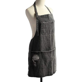 Jowcud Denim Apron cross-back design distributes weight for comfortable long tasks.