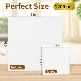 Two ply white JOWLOT napkins with durable absorbent performance