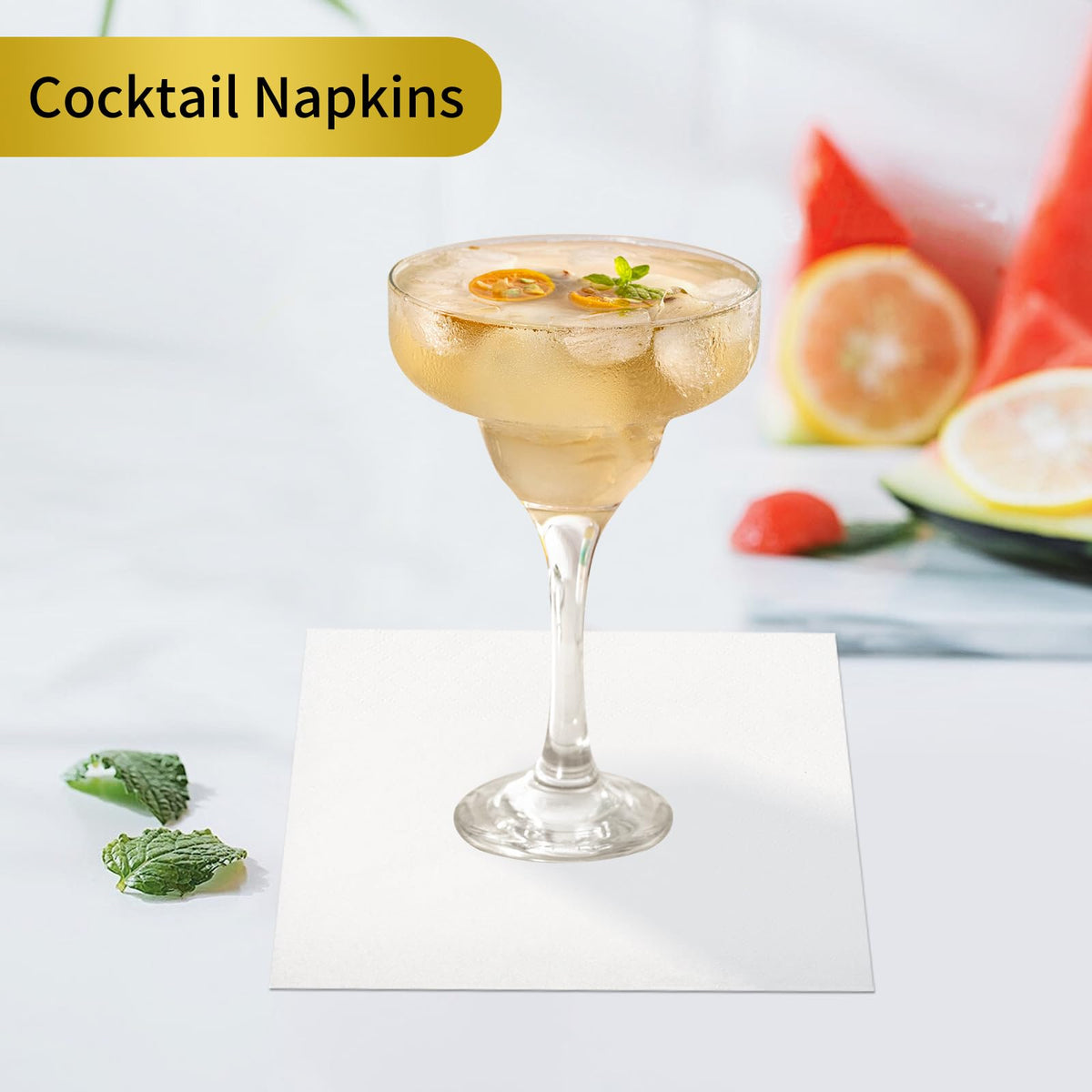 Unfolded 9x9 inch JOWLOT napkin for meals and drinks