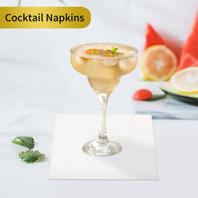 Unfolded 9x9 inch JOWLOT napkin for meals and drinks