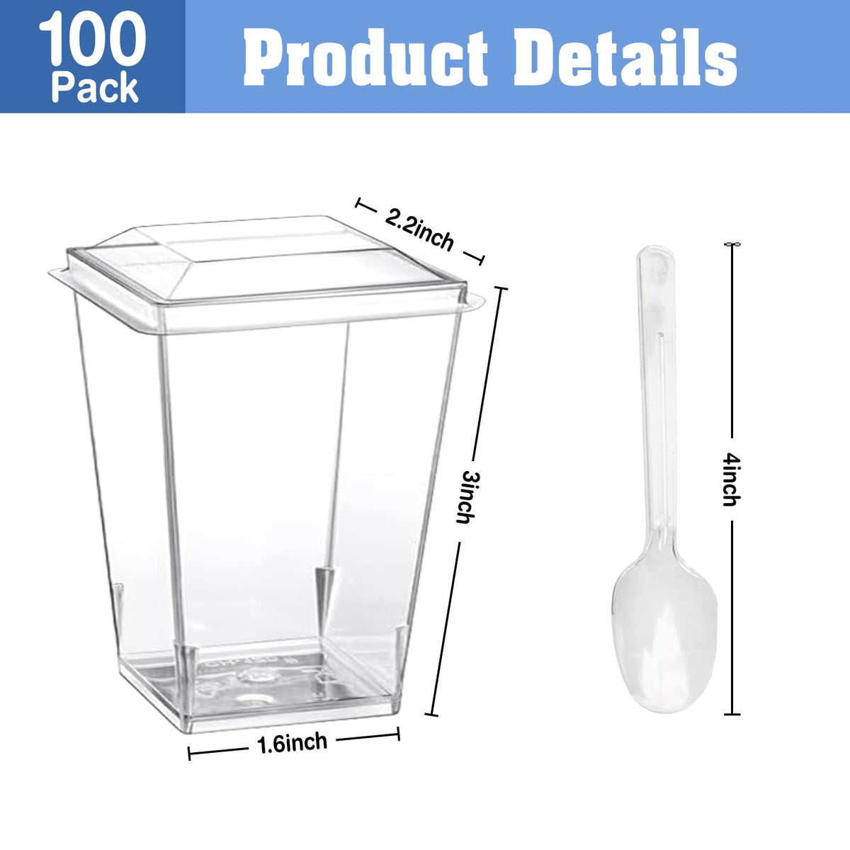 Joy Akkess dessert cups with lids keep portions fresh and prevent spills.
