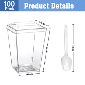 Joy Akkess dessert cups with lids keep portions fresh and prevent spills.