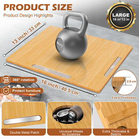 Joy&Grace 360-degree rollers enable smooth glide for wide or long appliances