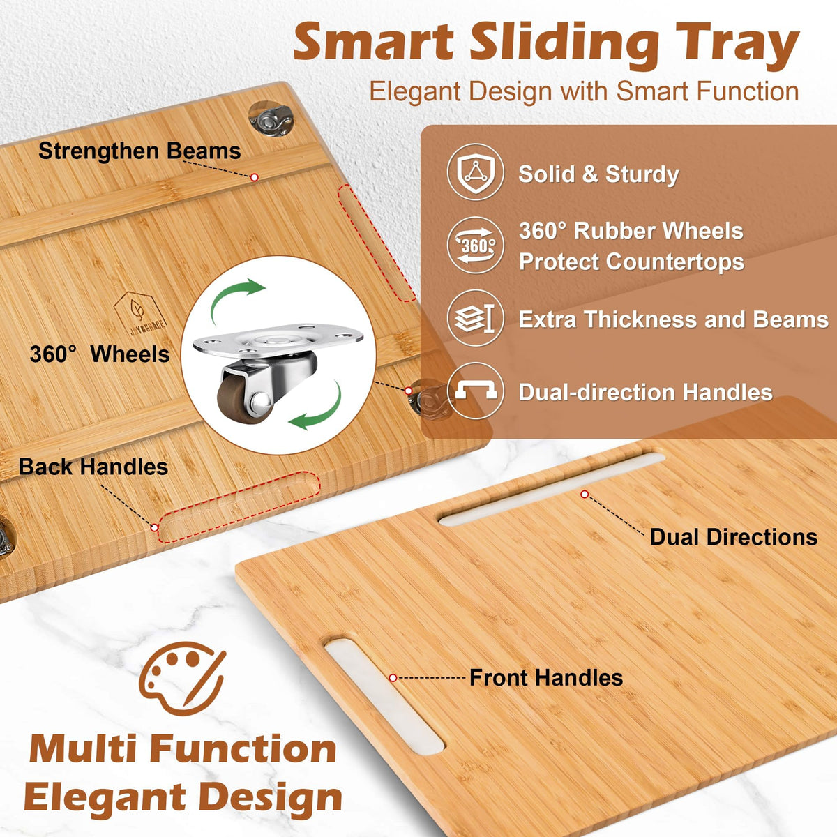 Joy&Grace large slider 16x13 supports flexible orientation for coffee makers