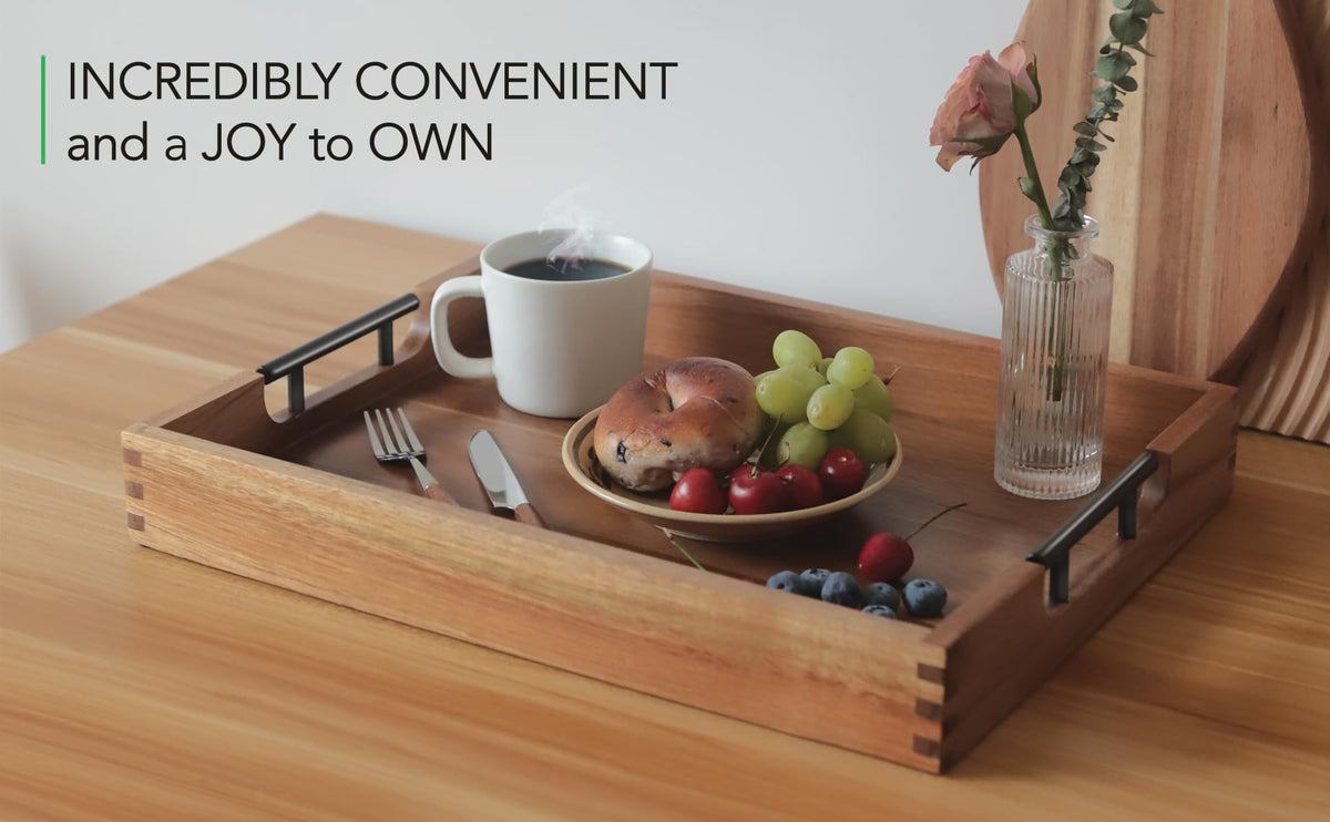 Polished edge and mortise-tenon joints on Joy&Grace ottoman tray
