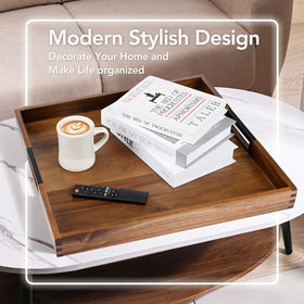 Joy&amp;Grace versatile wooden tray doubles as decor and organization.