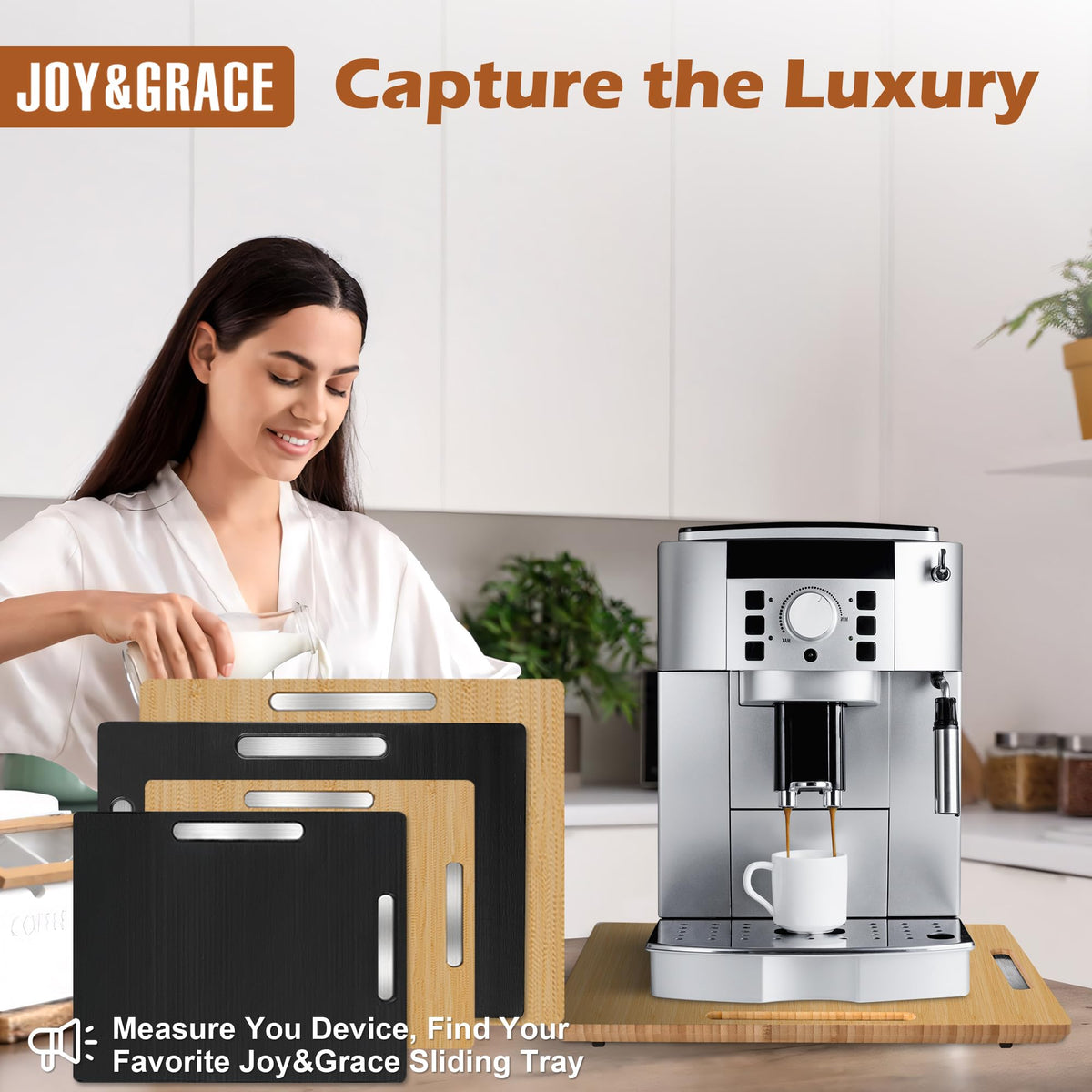 Joy&Grace bamboo construction provides durable support for heavier appliances