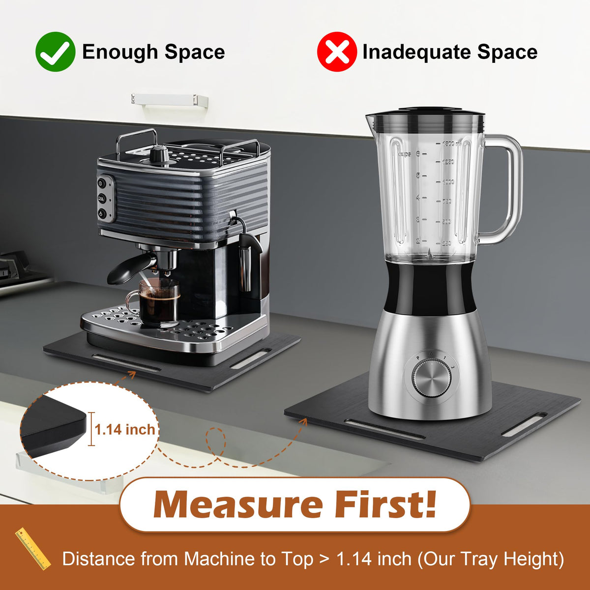 Joy&Grace vertical-horizontal setup shows flexible placement for long or wide appliances.