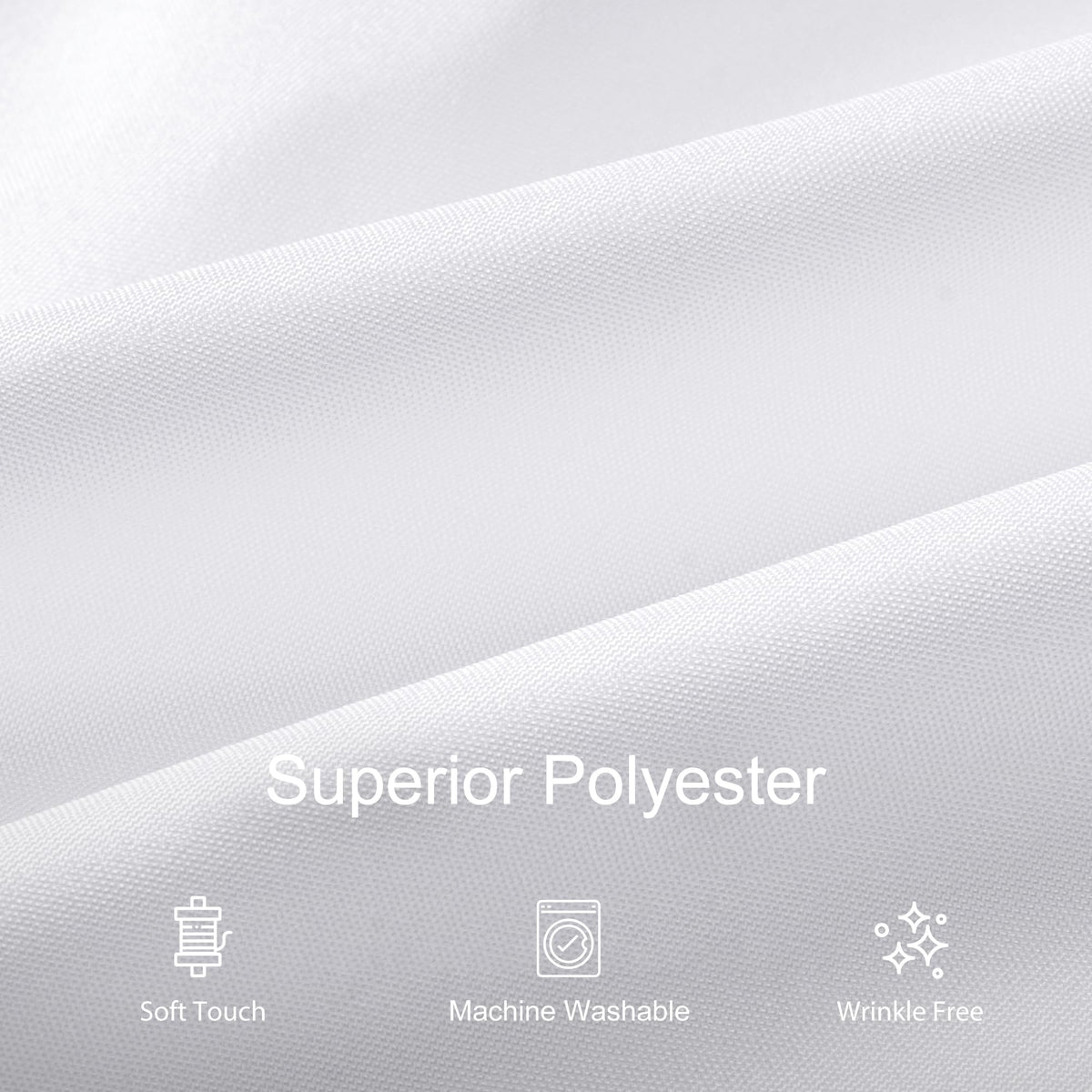 joybest wrinkle-resistant polyester close-up shows durable fabric and smooth surface.