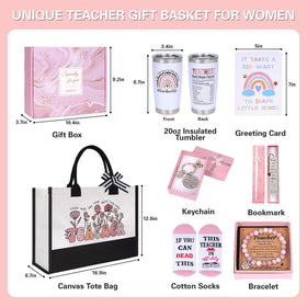Joybuty canvas tote with teaching quote, ideal for carrying daily classroom essentials.