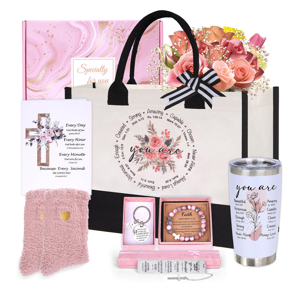 Joybuty Christian tote bag with uplifting art for daily use.