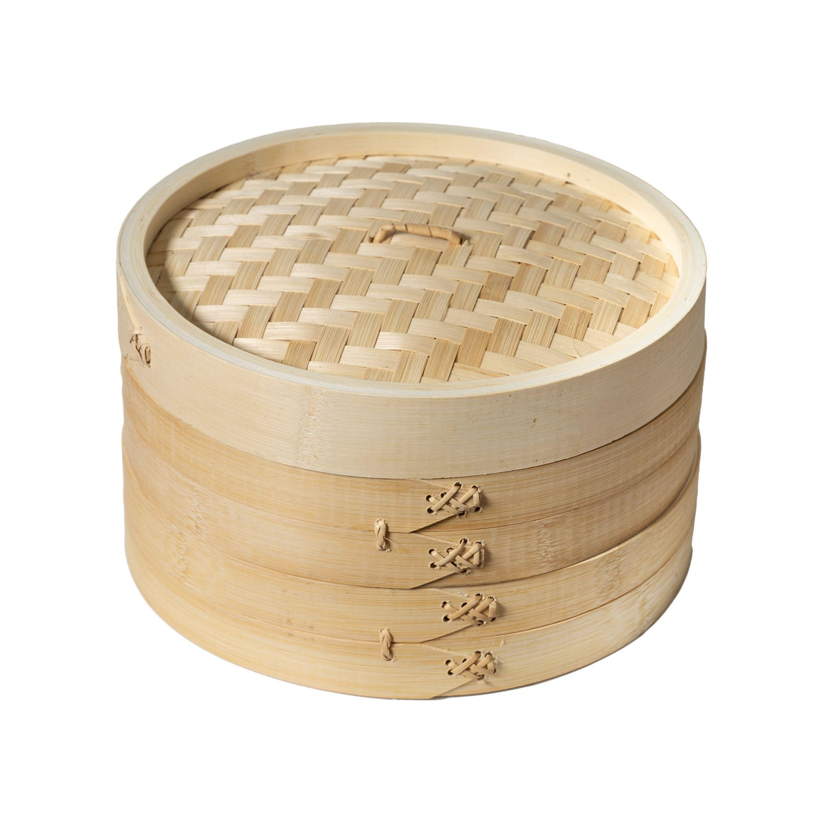 Joyce Chen 2-tier bamboo steamer 10-inch top view for quick, flavorful dumplings