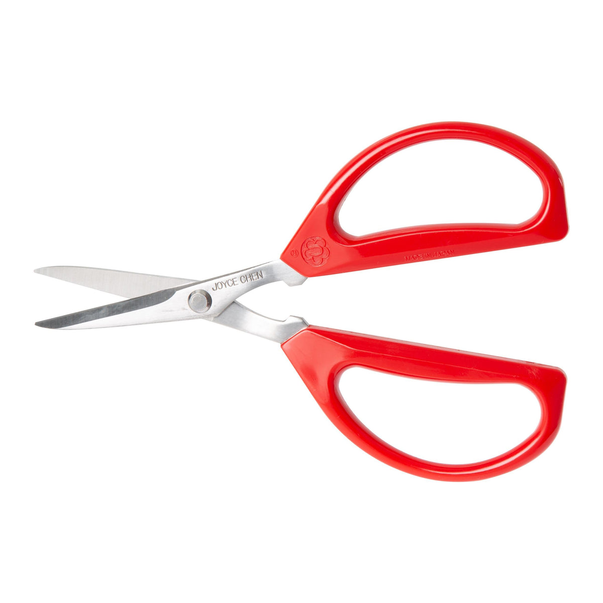 Joyce Chen Original Unlimited kitchen scissors with red handles for versatile kitchen tasks.