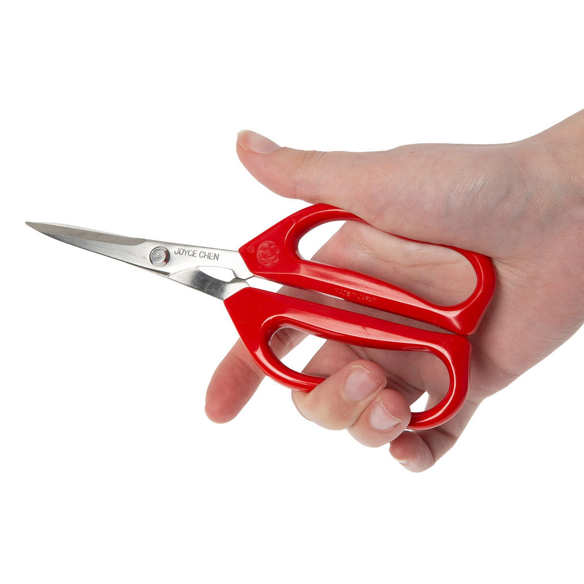 Joyce Chen Original Unlimited Scissors ergonomic handles designed for extended use.