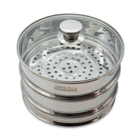 Joyce Chen steamer dishwasher-safe stainless steel for easy cleanup.