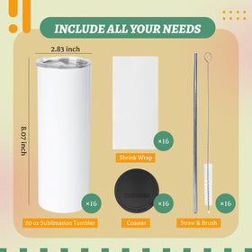 Joyclub 16-straws set with tumblers for easy sipping.
