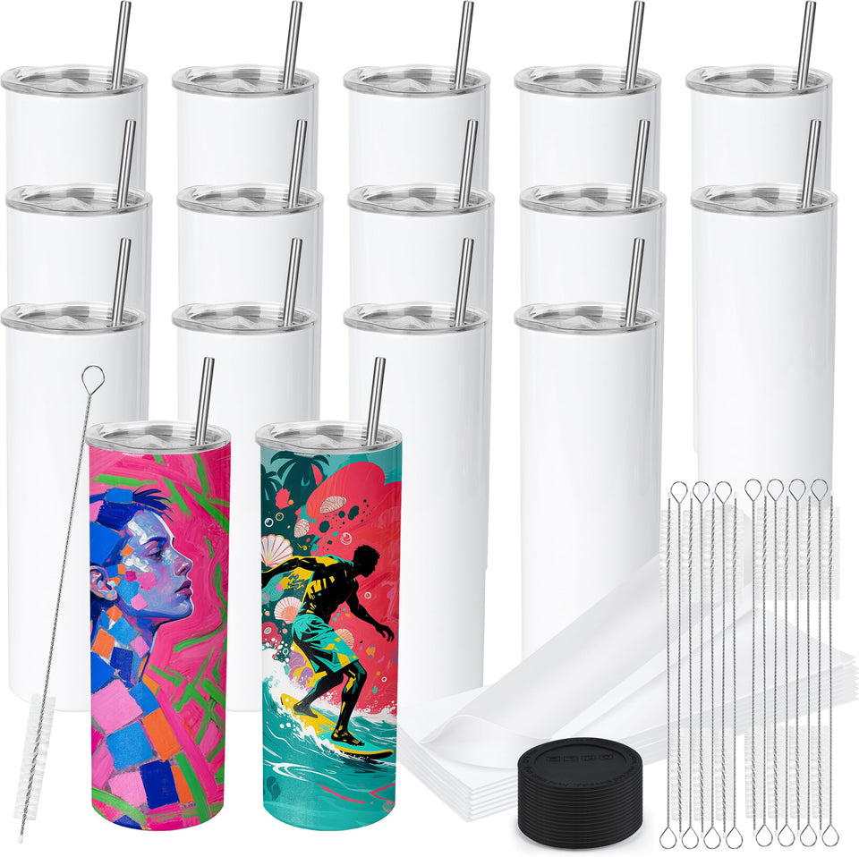 Joyclub 16-pack sublimation tumbler blanks ready for design and gifting.