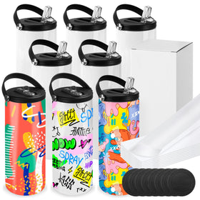 Joyclub 8-pack sublimation tumblers 20oz front view for custom designs.
