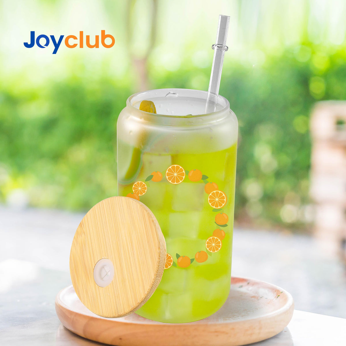 Joyclub 16 oz jars suit iced coffee, juice and soda beverages