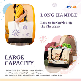 Joyclub durable tote blends polyester and cotton for repeated use